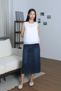 Sundaze Denim Midi Skirt