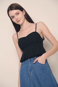 Taurus Sweetheart Cropped Top Black