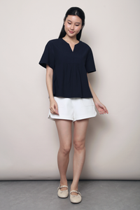 Tods V2 Notch Neck Top Navy (Restock)