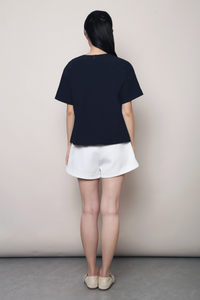 Tods V2 Notch Neck Top Navy (Restock)