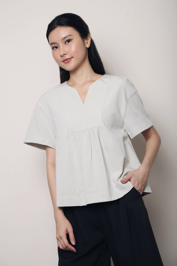 Tods V2 Notch Neck Top Oat (Backorder)