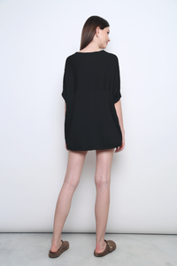 Tomo Batwing Knit Blouse Black