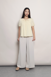 Tuck & Tie Blouse Daffodil Yellow