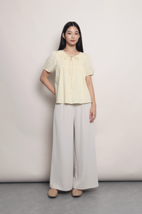 Tuck & Tie Blouse Daffodil Yellow