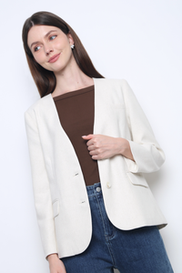 Uptown Girl Linen Blazer