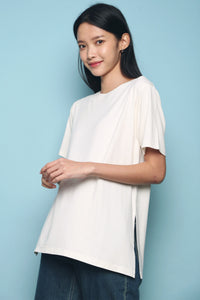 Valen Basic Slit Tee White