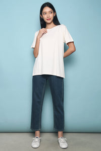 Valen Basic Slit Tee White