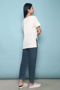 Valen Basic Slit Tee White