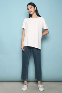 Valen Basic Slit Tee White