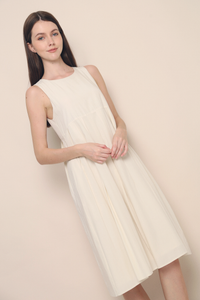 Veda Wide Pleat Midi Dress Malt