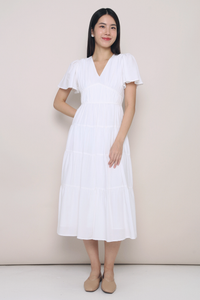 Viola Tier Maxi Dress White