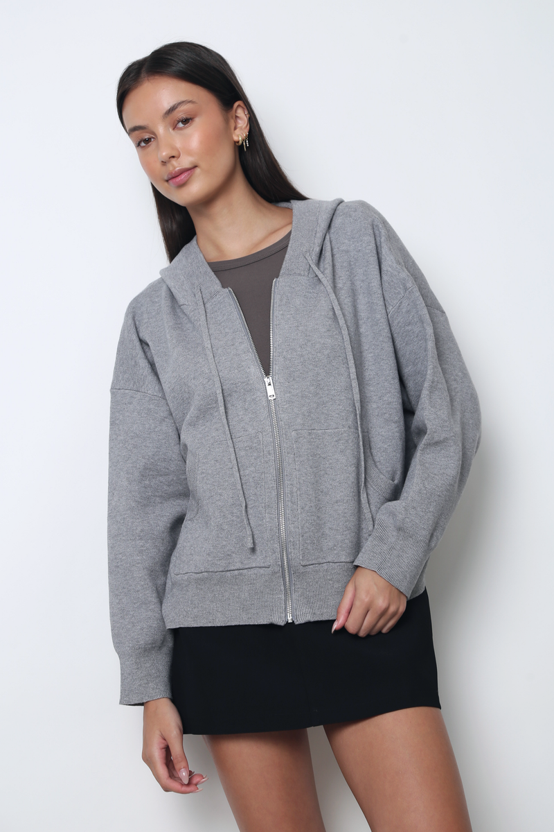 Warm Hug V2 Knit Hoodie Grey (Backorder)
