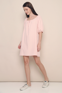 Wilder Scoop Neck Dress Dust Pink 