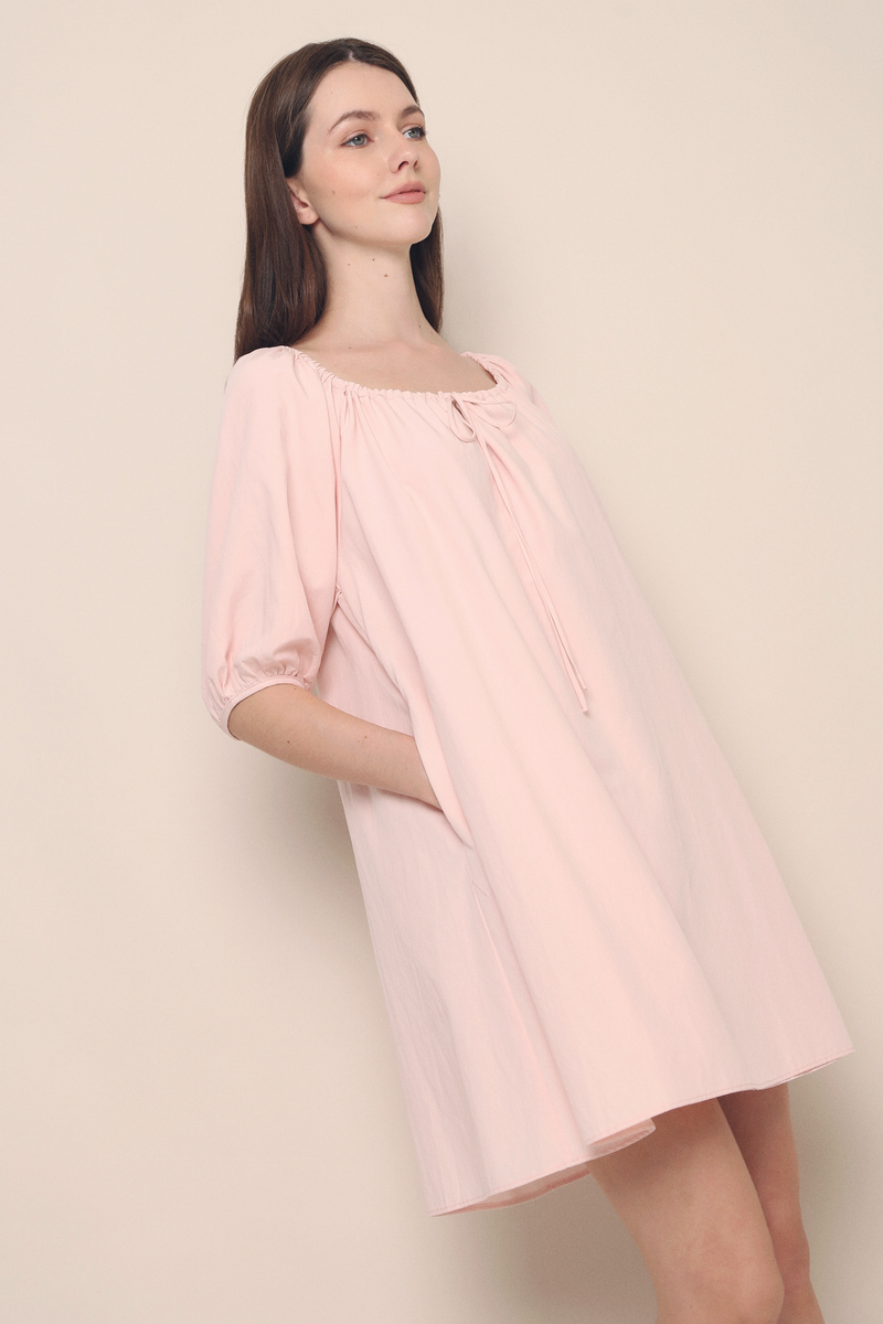 Wilder Scoop Neck Dress Dust Pink 