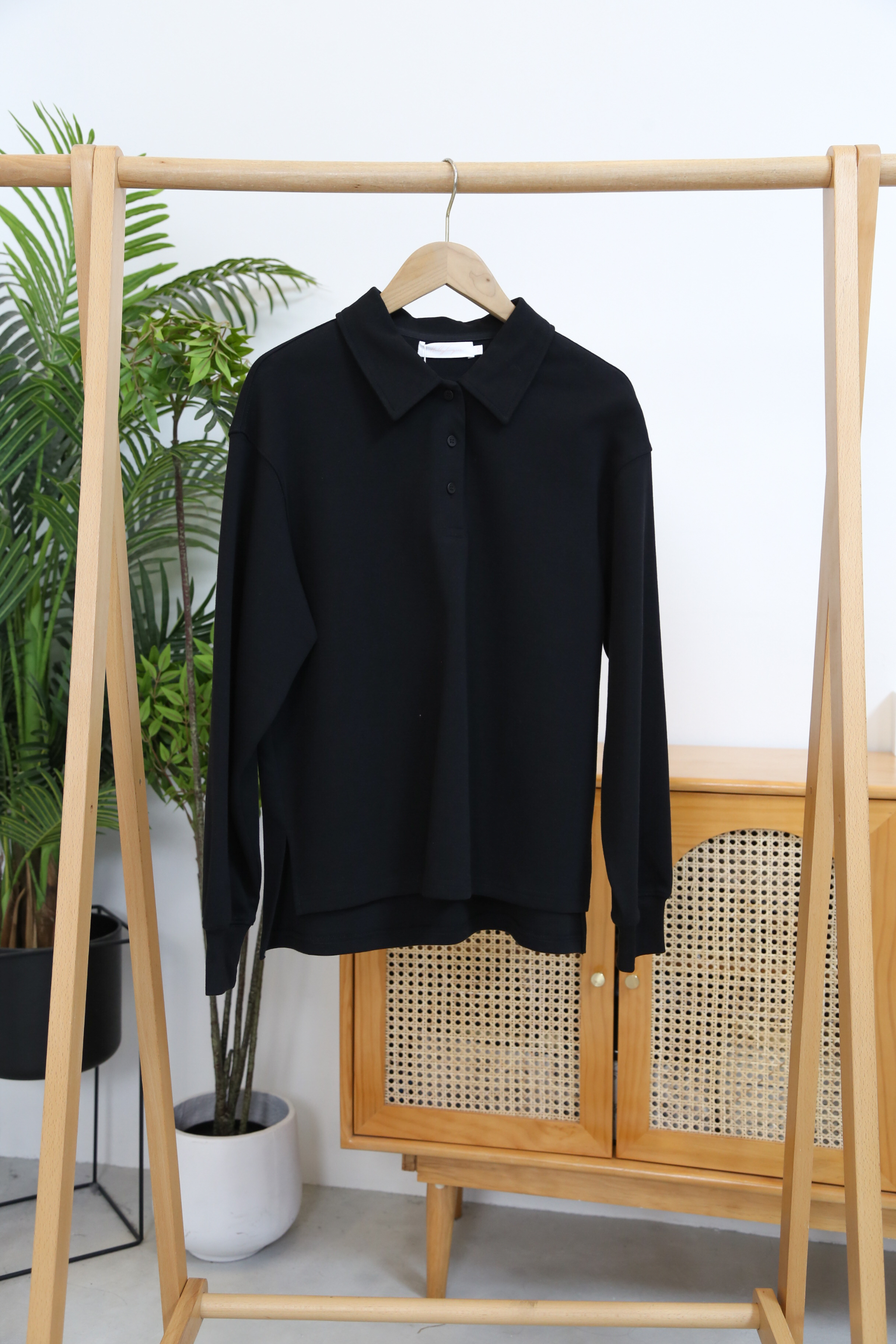 Wimbledon Polo Sweat Shirt Black