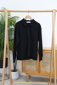 Wimbledon Polo Sweat Shirt Black