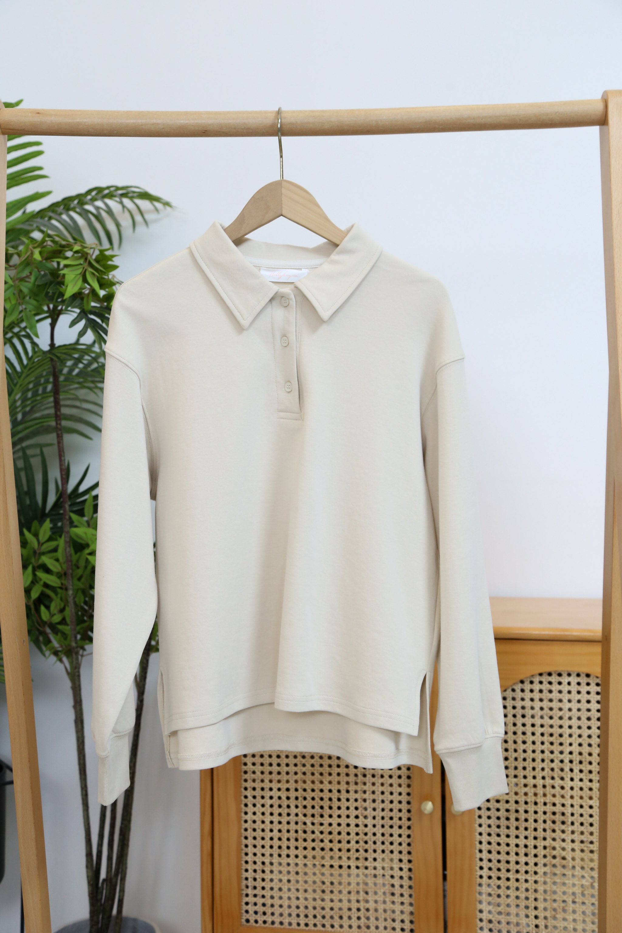 Wimbledon Polo Sweat Shirt Oat