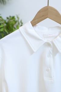 Wimbledon Polo Sweat Shirt White