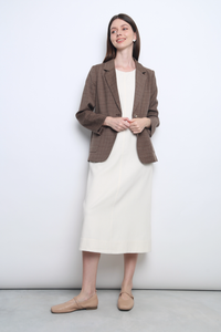 Windsor Checkered Blazer Brown