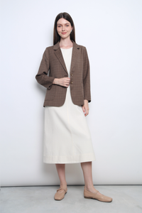 Windsor Checkered Blazer Brown