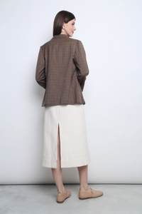 Windsor Checkered Blazer Brown