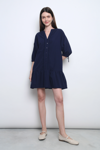 Wisteria Dropwaist Eyelet Dress Navy