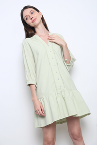 Wisteria Dropwaist Eyelet Dress Sage