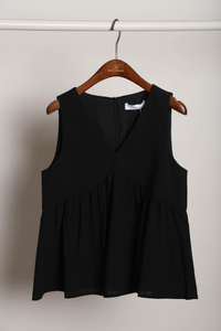 With Love Sleeveless Blouse Black