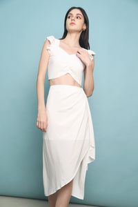 Enchanted Drape Skirt White