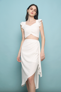 Enchanted Drape Skirt White