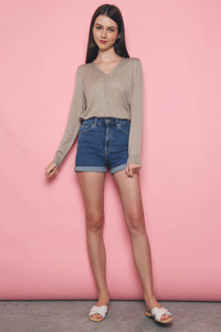 Ronna Soft Knit Cardigan Taupe (Restock)