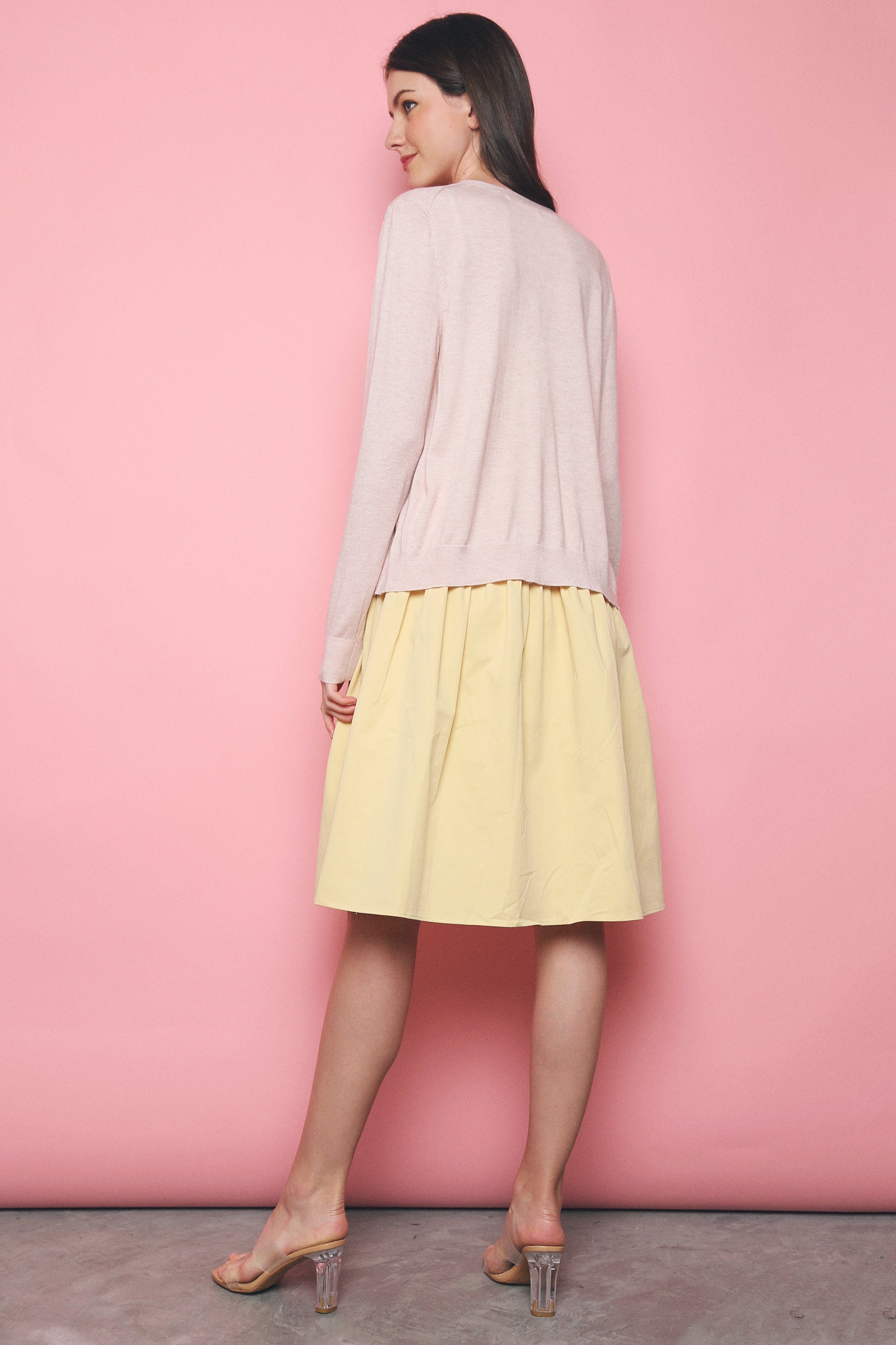 Ronna Soft Knit Cardigan Light Blush (Backorder)