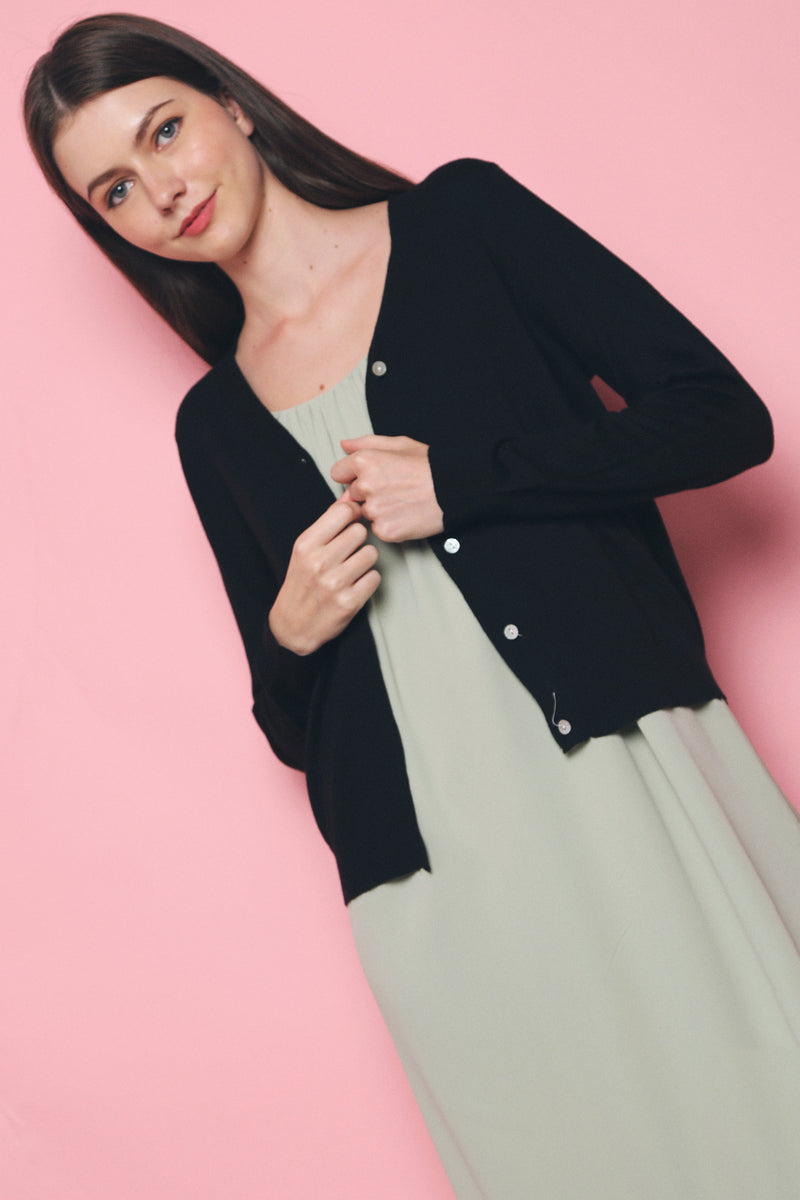 Ronna Soft Knit Cardigan Black (Restock)