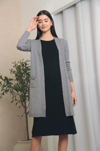 Serra Long Knit Cardigan Grey (Restock)