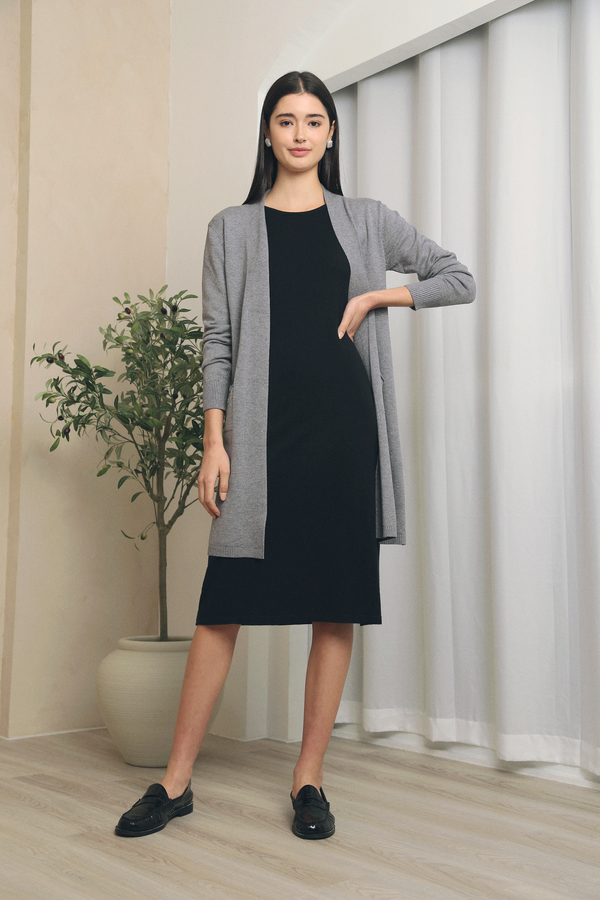 Serra Long Knit Cardigan Grey (Restock)